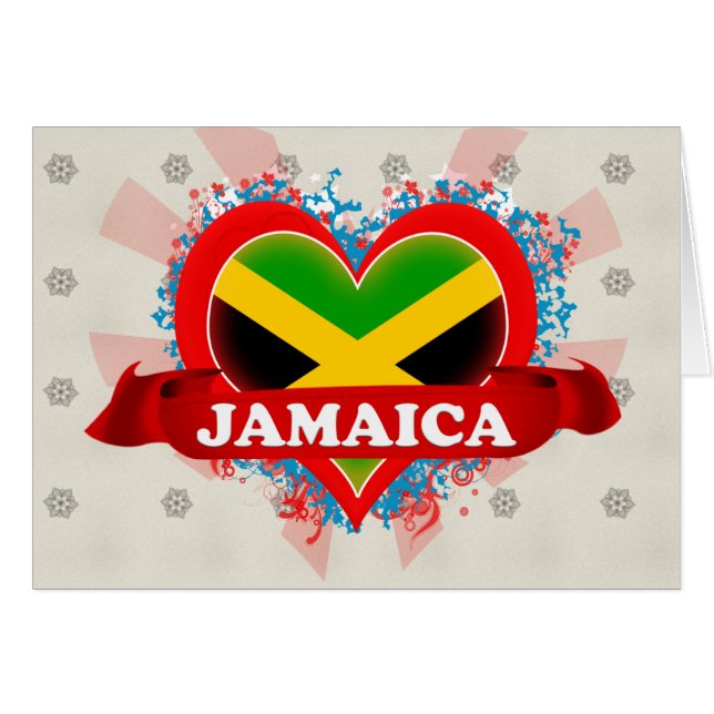 Vintage I Love Jamaica (Front Horizontal)