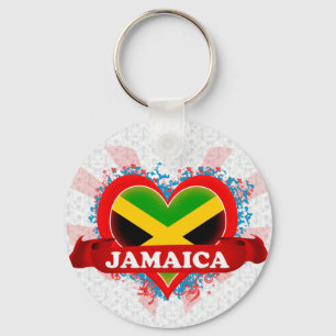 Vintage I Love Jamaica Key Ring