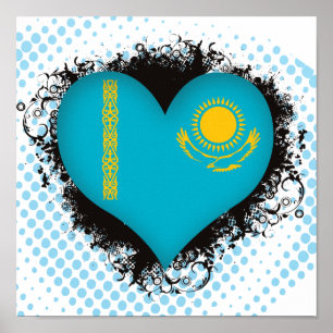 Vintage I Love Kazakhstan Poster