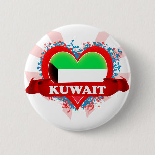 Vintage I Love Kuwait 6 Cm Round Badge