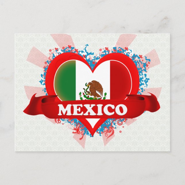 Vintage I Love Mexico Postcard (Front)