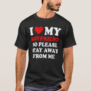 Vintage I Love My Boyfriend Girlfriend Heart Boyf T-Shirt