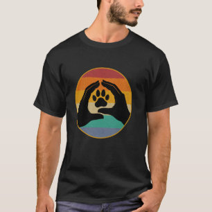 Vintage I Love My Dogs Cats Paw Print Gift T-Shirt