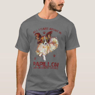 Vintage I Love My Papillon Dog And Like Maybe 3 Pe T-Shirt