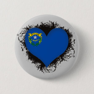 Vintage I Love Nevada 6 Cm Round Badge