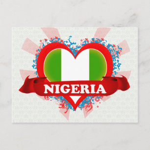 Vintage I Love Nigeria Postcard