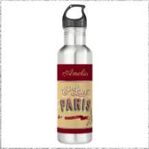 Vintage I Love Paris Travel Poster