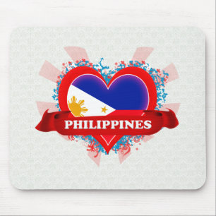Vintage I Love Philippines Mouse Pad