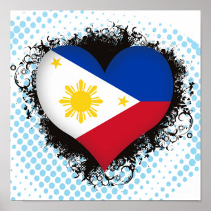 Vintage I Love Philippines Poster