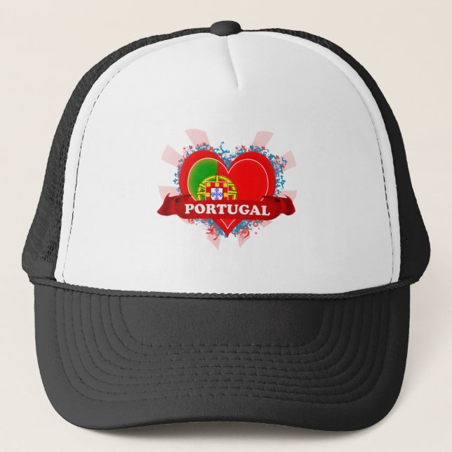 Vintage I Love Portugal Trucker Hat (Front)