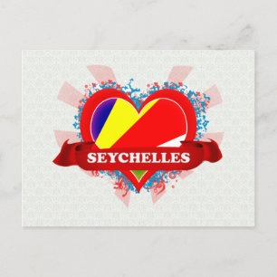 Vintage I Love Seychelles Postcard