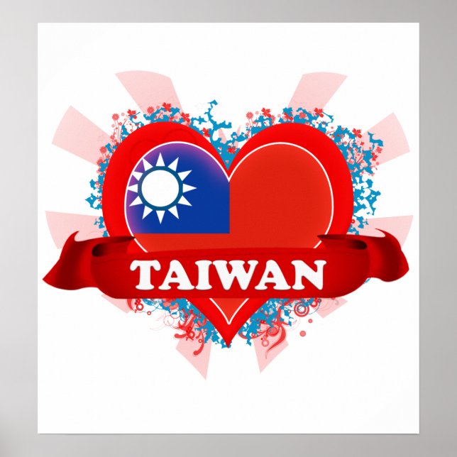Vintage I Love Taiwan Poster (Front)
