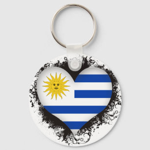 Vintage I Love Uruguay Key Ring
