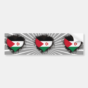 Vintage I Love Western Sahara Bumper Sticker