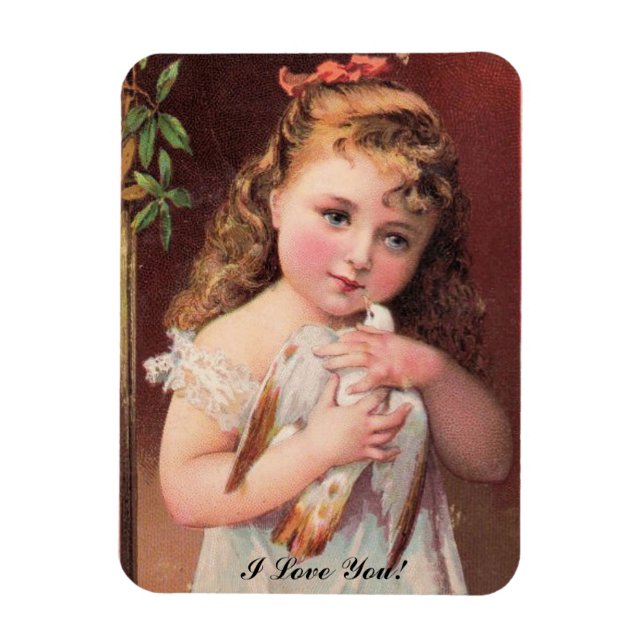 Vintage I Love You Magnet (Vertical)