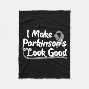 Vintage I Make Parkinsons Look Good With Heart Gra Fleece Blanket