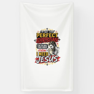 Vintage I Need Jesus Christian T-Shirt Design_1 Banner