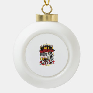 Vintage I Need Jesus Christian T-Shirt Design_1 Ceramic Ball Christmas Ornament