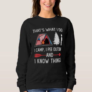 Vintage I Pee Outside  Camping Joke Hiking Camp Ca Sweatshirt