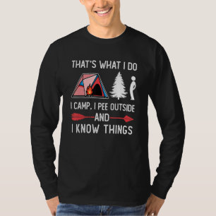 Vintage I Pee Outside Camping Joke Hiking Camp Ca T-Shirt