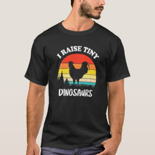 Vintage I Raise Tiny Dinosaurs - Retro Chicken Sil T-Shirt