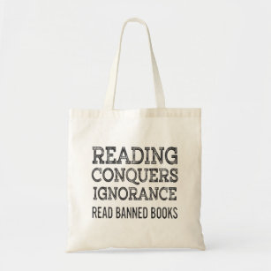 Vintage I Read Banned Books Funny Book Lovers Tote Bag
