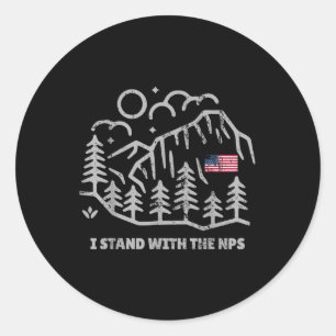 Vintage I Stand With The Nps Women’s Men  Classic Round Sticker