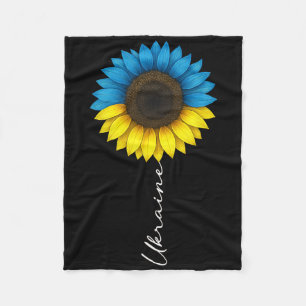 Vintage I Stand With Ukraine Ukraine Flag Sunflowe Fleece Blanket