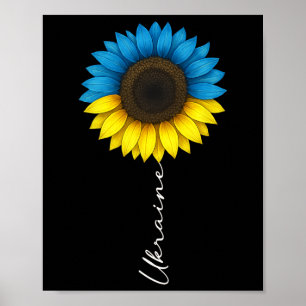 Vintage I Stand With Ukraine Ukraine Flag Sunflowe Poster