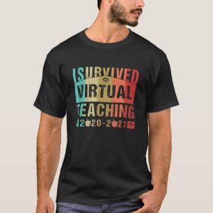 Vintage I Survived Virtual Teaching End Of Year Te T-Shirt