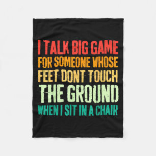 Vintage I Talk Big Game For Someone Whose Feet Don Fleece Blanket