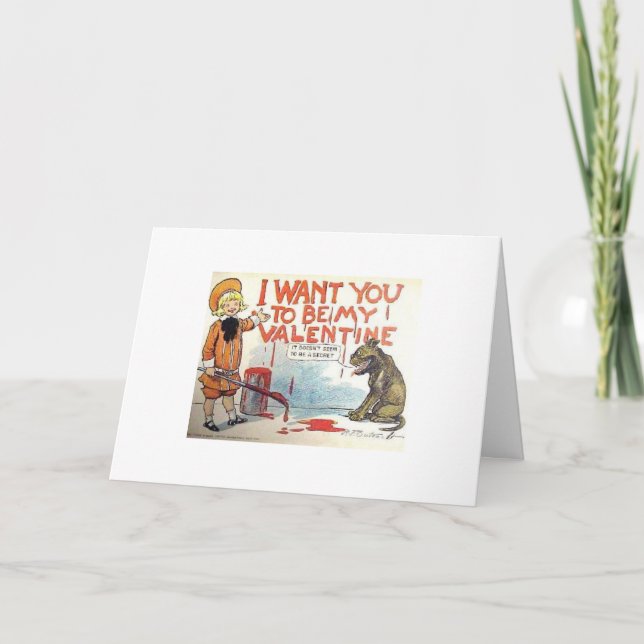 Vintage - I Want You, Valentine, Holiday Card (Front)