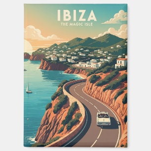 Vintage Ibiza Spain Travel Magnet