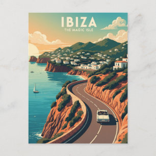 Vintage Ibiza Spain Travel Postcard