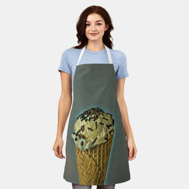 Vintage ice cream art apron (Worn)