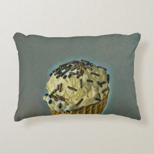 Vintage ice cream art decorative cushion