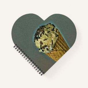 Vintage ice cream art notebook
