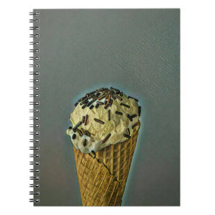 Vintage ice cream art notebook