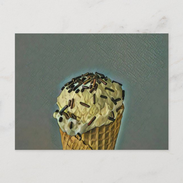 Vintage ice cream art postcard (Front)