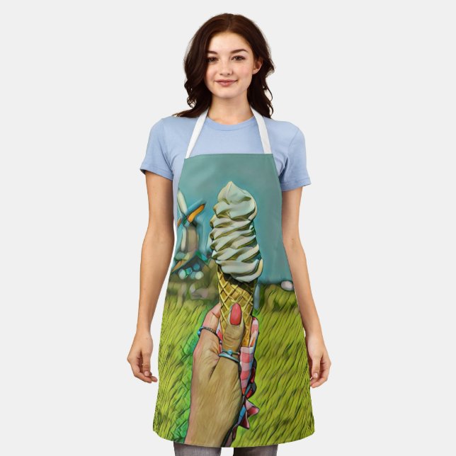Vintage ice cream artwork apron (Worn)