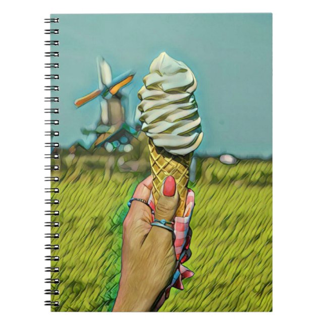 Vintage ice cream artwork notebook (Front)