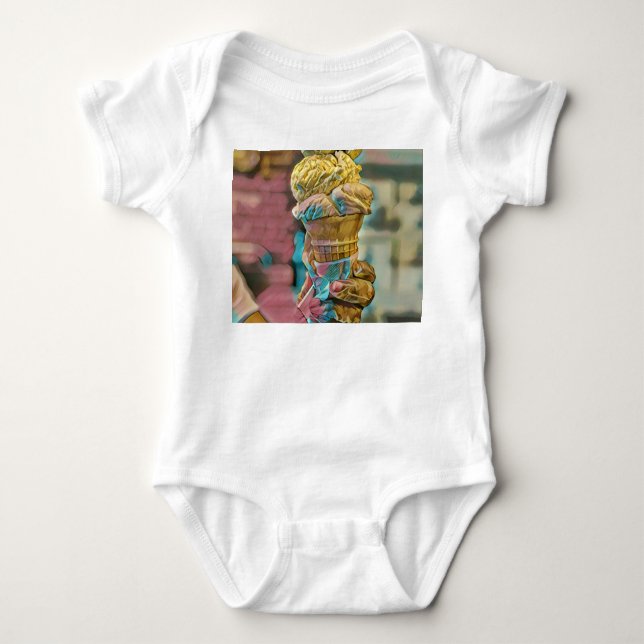 Vintage ice cream cone baby bodysuit (Front)