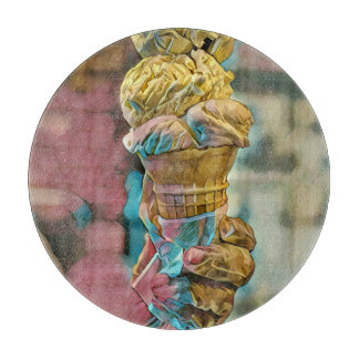Vintage ice cream cone cutting board