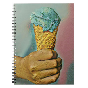 Vintage ice cream cone notebook