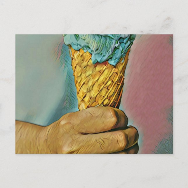 Vintage ice cream cone postcard (Front)