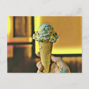 Vintage ice cream cone postcard