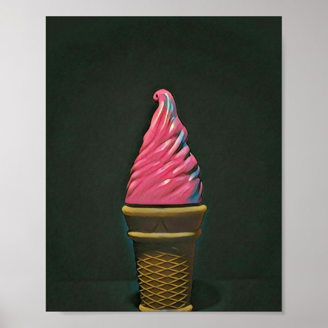 Vintage ice cream cone poster (Front)