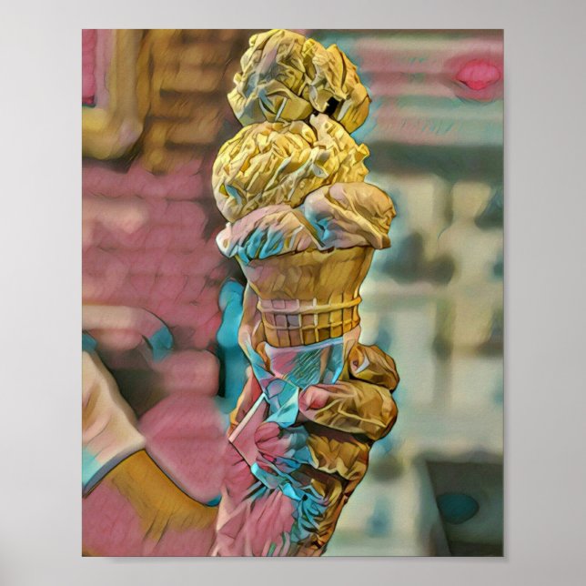 Vintage ice cream cone poster (Front)