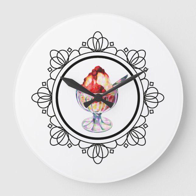 Vintage ice cream sundae clock (Front)