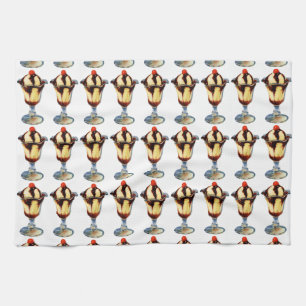 Vintage Ice Cream Sundae Tea Towel